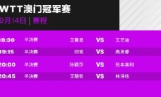 DB真人平台:今天WTT澳门冠军赛赛程直播时间表 男女单打半决赛对阵名单